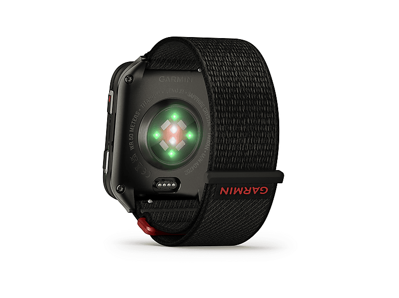 Thumbnail - GARMIN Venu X1 Smartwatch Faserverstärktes Polymer mit Gehäuserückseite aus Titan Nylon, 24 mm, Schwarz