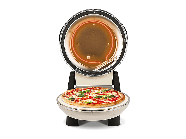 G3FERRARI G1003217 Napoletana Pizzaofen mit 2 Pizzasteinen, Icy Cream, 1200W — Foto 5 von 5