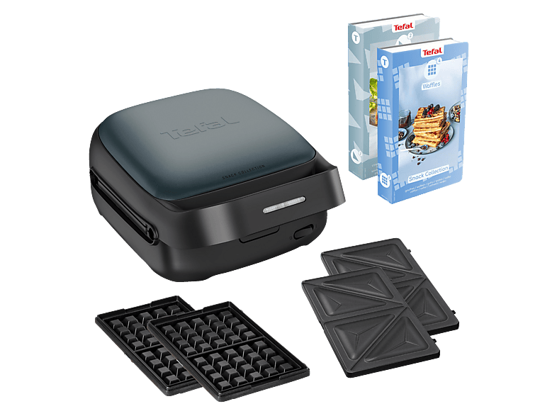TEFAL SW862B Snack Collection Sandwich- und Waffeleisen Schwarz/Blau