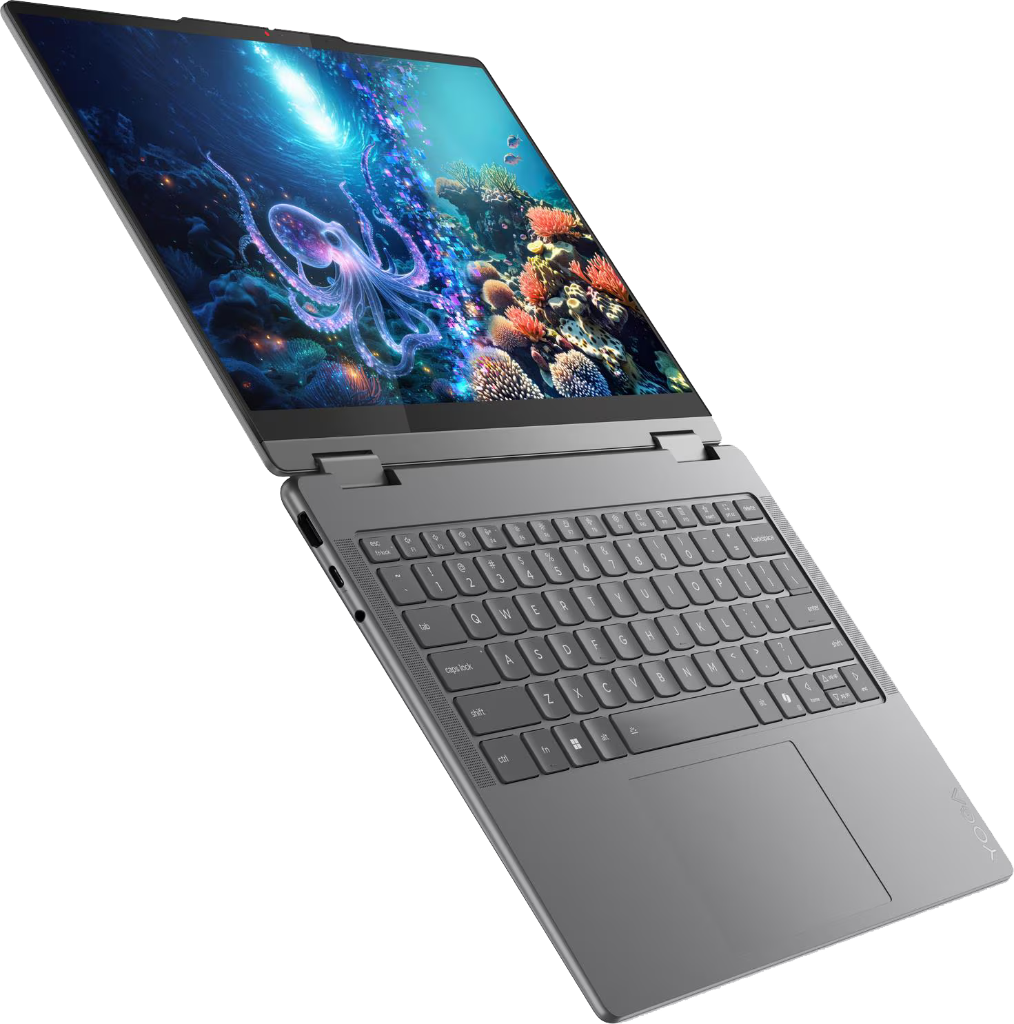LENOVO Yoga 7 2-in-1 14ILL10 83JQ002THV Szürke 2in1 eszköz (14" WUXGA OLED Touch/Core Ultra 5/16GB/512 GB SSD/NoOS)