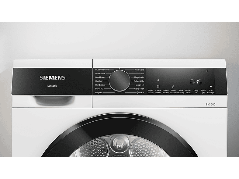 SIEMENS WQ33G2D41 Wärmepumpentrockner iQ500 (9,0 kg, Weiß)
