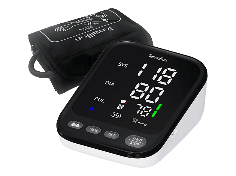 TERRAILLON TB251 Oberarm Blutdruckmessgerät, Schwarz