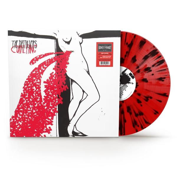 Albumcover von The Distillers. Eine nackte Figur blutet rot. Eine rot-schwarze Vinyl-Schallplatte ist sichtbar.