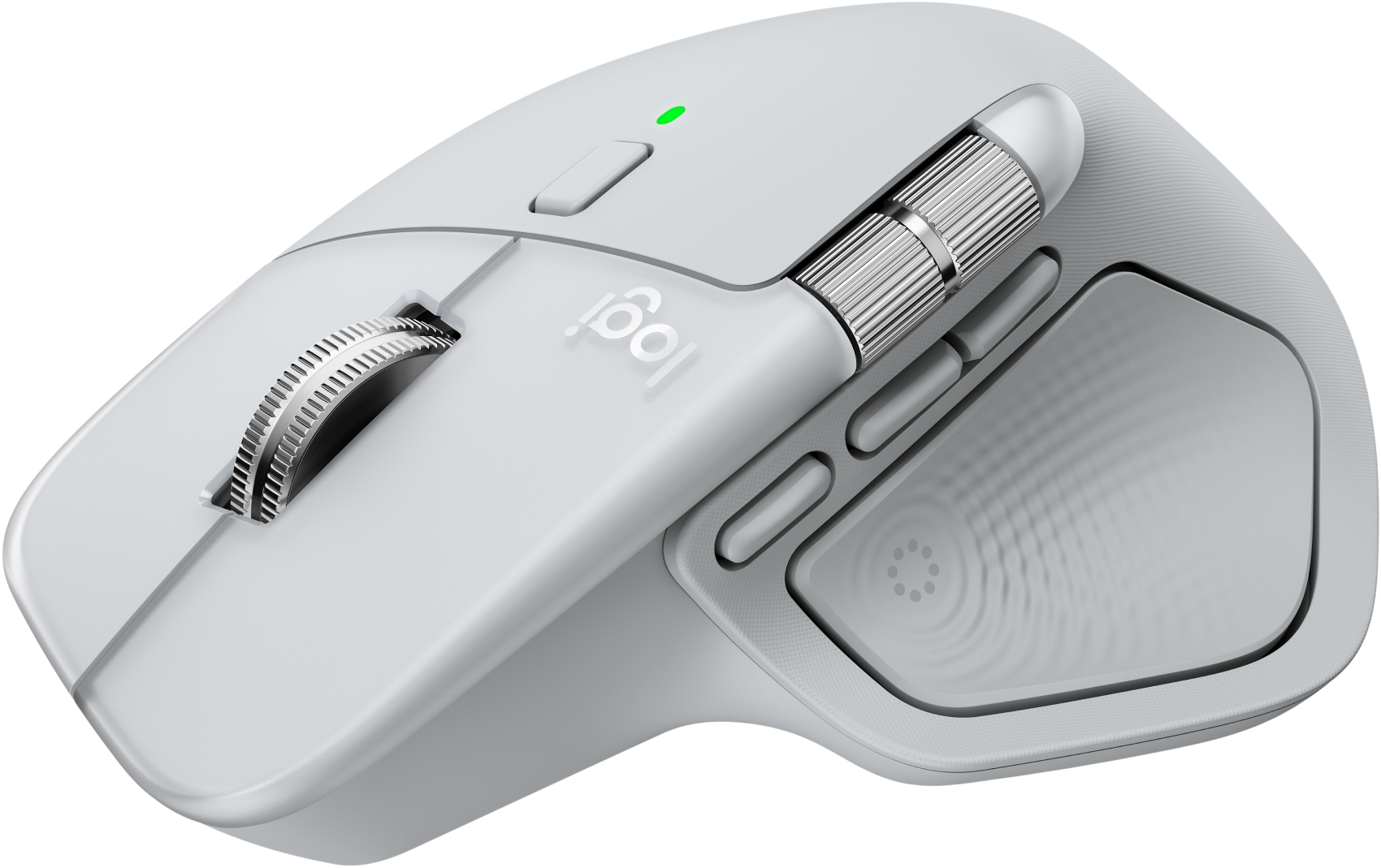 LOGITECH MX Master 4 MAC vezeték nélküli optikai egér, Bluetooth, halványszürke (910-007576)