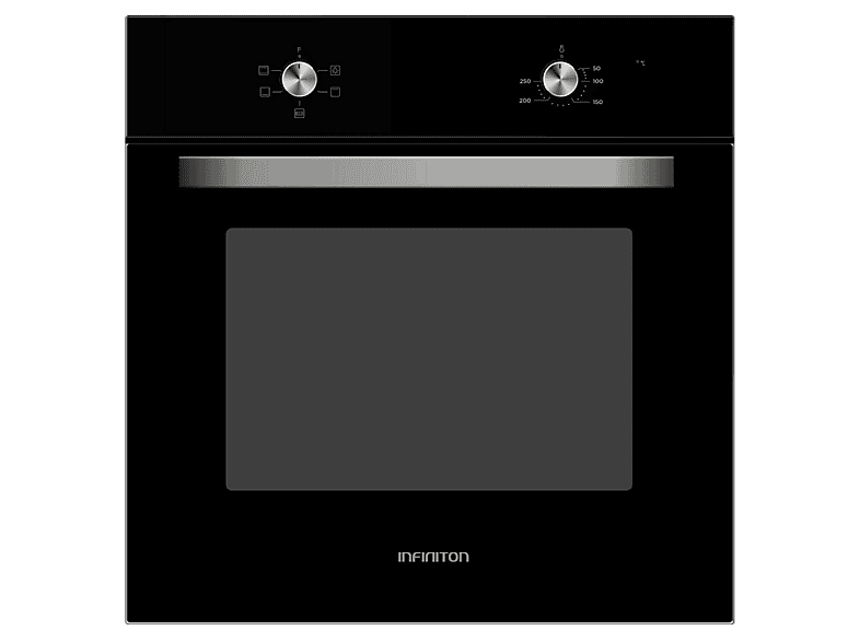 Horno - Infiniton 4L70BK, Radiación, 70l, 59.5 cm, Termostato mecánico regulable, Iluminación Interior, Negro