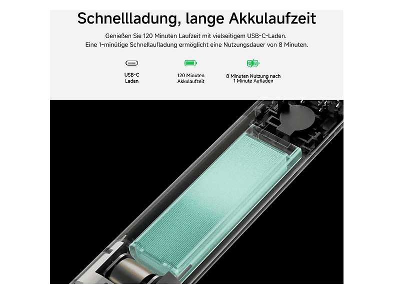 Laifen T1 Pro Aluminium Nass- und Trockenrasierer (Akkubetrieb, Space Grau, 1-Klingensystem (Rasierer oder Trimmer)) — Foto 3 von 5