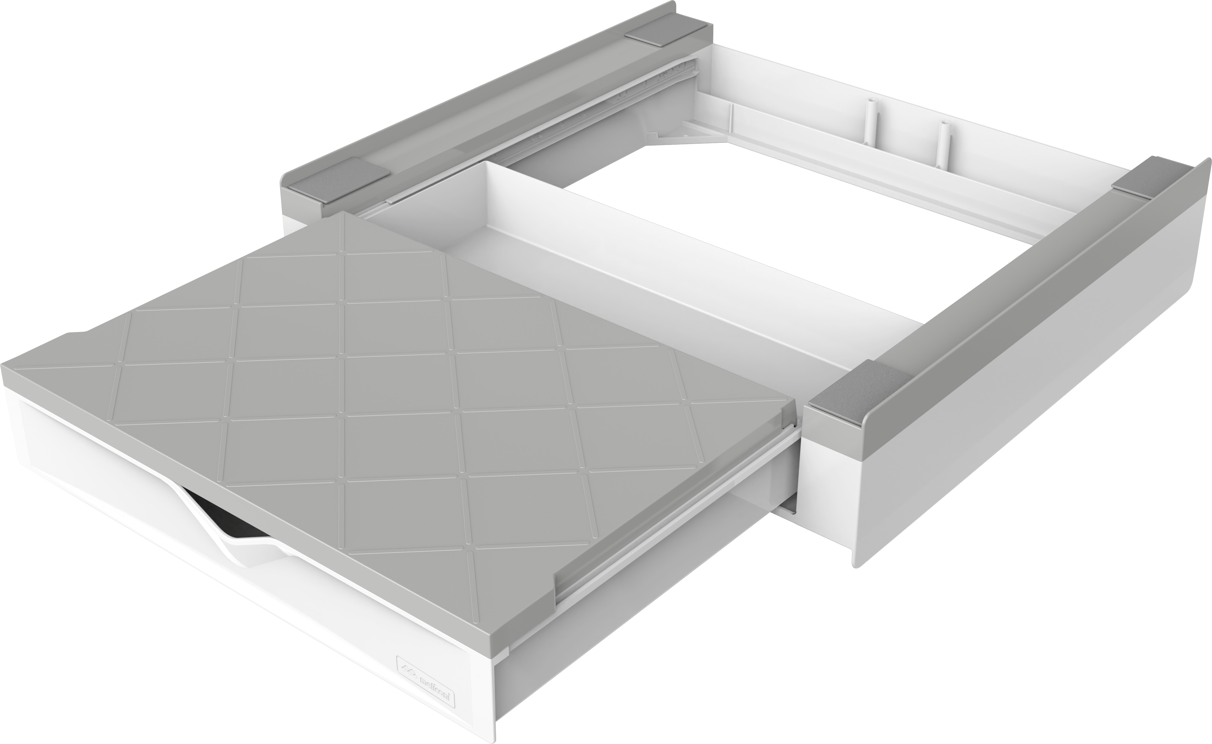 MELICONI BASE TORRE DUO Univerzális összeépítő keret fiókkal
