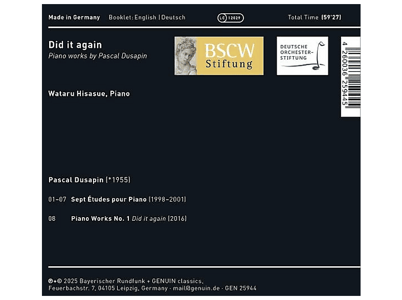 Thumbnail - Wataru Hisasue - Did it again (CD)