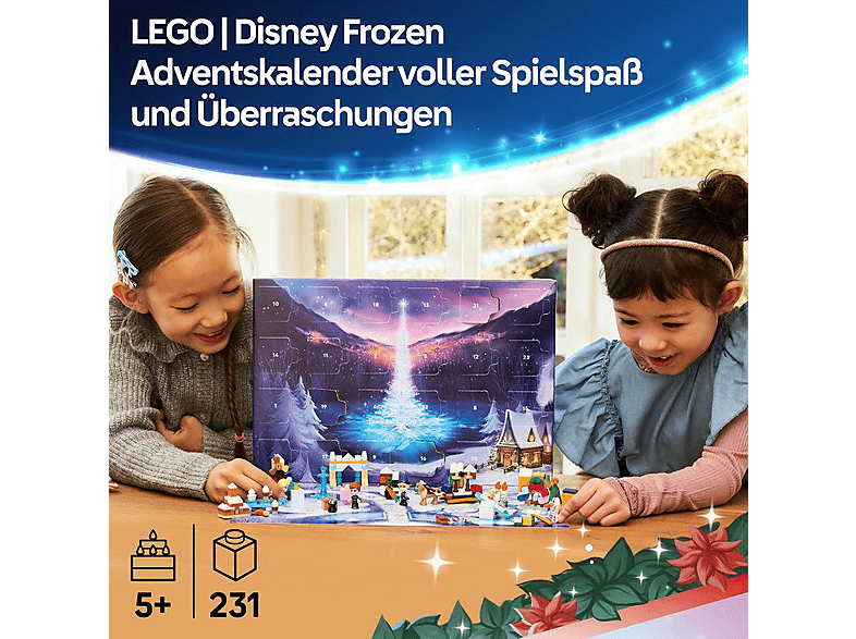 LEGO Disney Princess 43273 Adventskalender 2025 Bausatz, Mehrfarbig