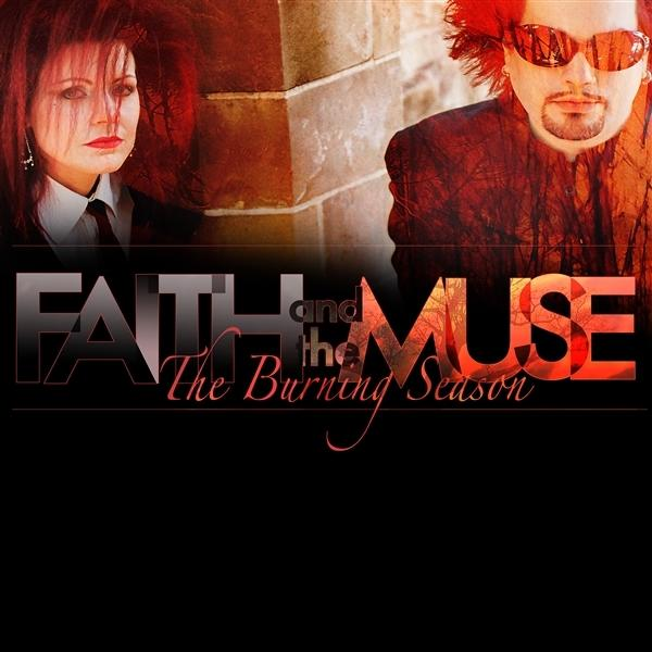 Albumcover. Zwei Personen mit roten Haaren. Der Text lautet 'Faith and the Muse, The Burning Season'.