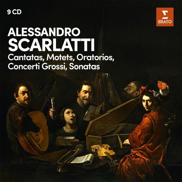 Albumcover mit einem Gemälde von Musikern, die verschiedene Instrumente spielen. Text enthält den Namen des Künstlers, den Albumtitel und das Logo.