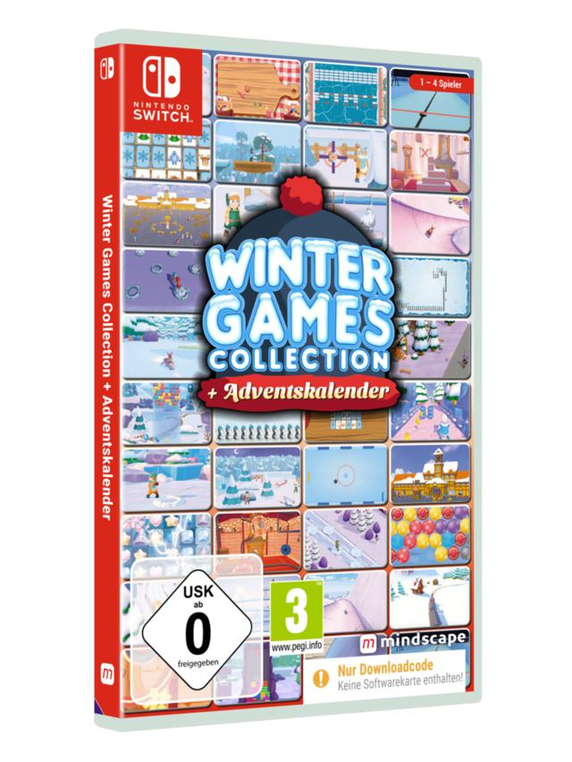 Nintendo Switch Spiel "Winter Games Collection + Adventskalender" mit vielen kleinen Spielszenen.
