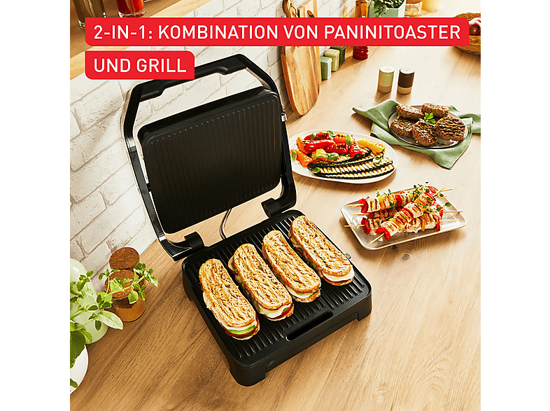 TEFAL GC271D Inicio Classic, Paninitoaster und Grill, Kontaktgrill