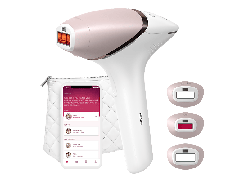 MediaMarkt, Philips Lumea Ipl 9000 Series Bri955/01 Haarentfernungsgerät Mit Senseiq Weiss/Rosa, Körperpflege & Fitness, Haarentfernung, IPL-Geräte, BRI955/01