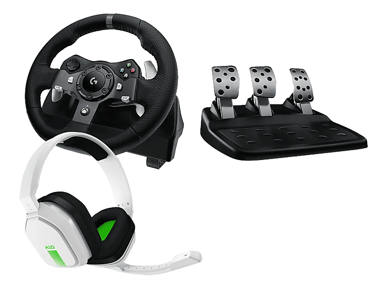 Kierownica LOGITECH G920 Czarny + słuchawki A10 Biały