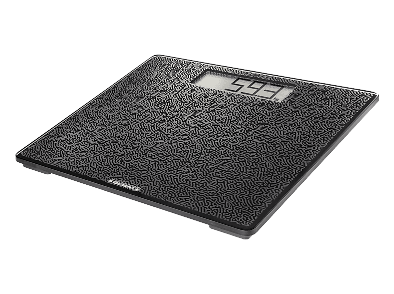 Báscula de baño - Soehnle Style Sense Comfort Coral, Hasta 180 kg, Pantalla LCD, Patas y superficie antideslizante, Negro