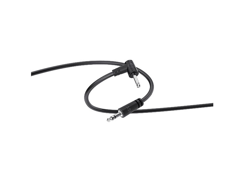 Cable audio - ISY IAU-1030, 0.5 m, Conector en ángulo 90 grados, Negro