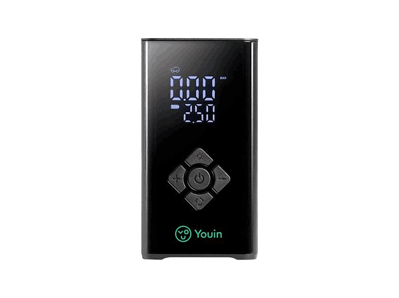 Compresor de aire eléctrico - Youin MA1022, Corriente alterna y batería 7,4 V, Negro