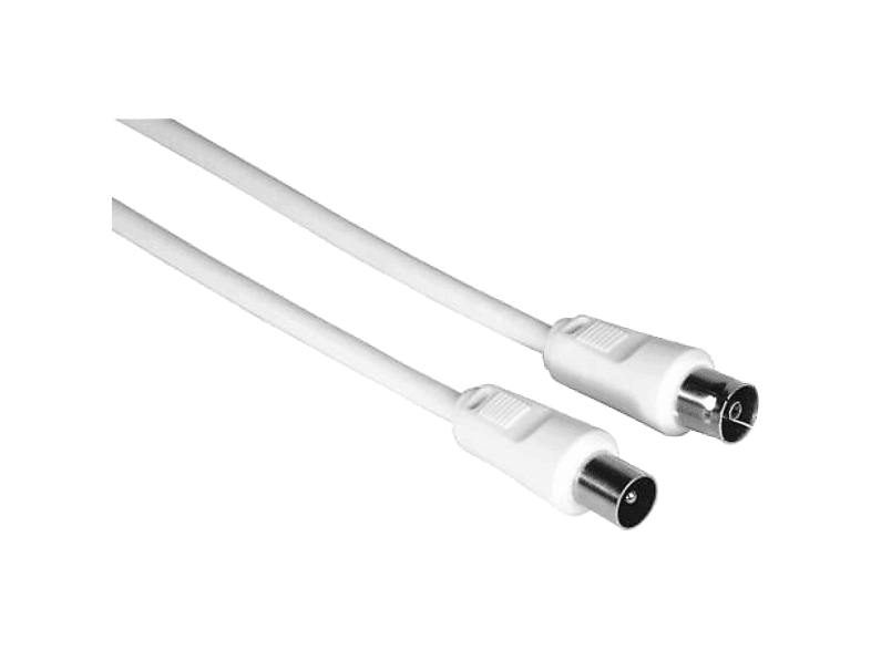 Cable de antena - Hama Coax-Plug, Coaxial, 3 m, 75DB, Blanco