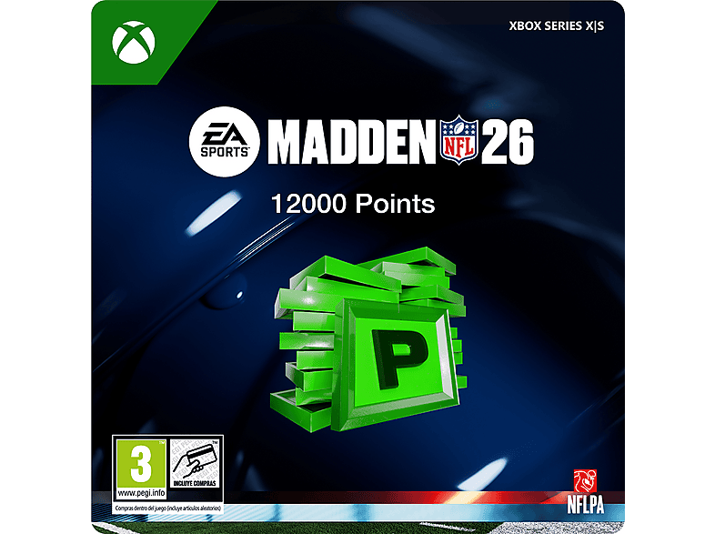 Xbox Series X S Madden NFL 26: 12000 MUT Points (Código de descarga) (*Juego base se vende por separado)