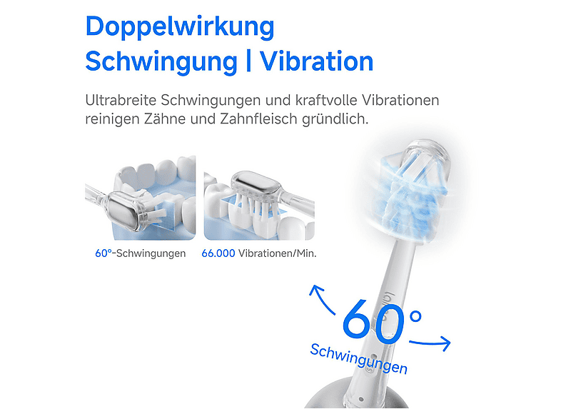Thumbnail - LAIFEN Wave Geschenkbox-Edition Elektrische Zahnbürste Aluminium Space Grau, Reinigungstechnologie: Oszillierend / Rotie...