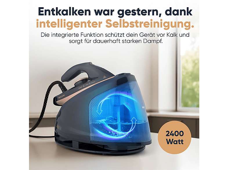 Profi Care PC-DBS 3127 Dampfbügelautomat (2400 Watt, Blau/Rose) — Foto 5 von 5