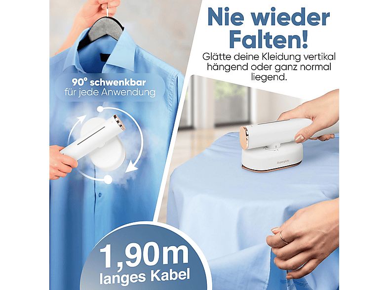 Profi Care PC-DG 3124 Dampfglätter (1300 Watt, 80 ml Wassertank, Rose) — Foto 3 von 5