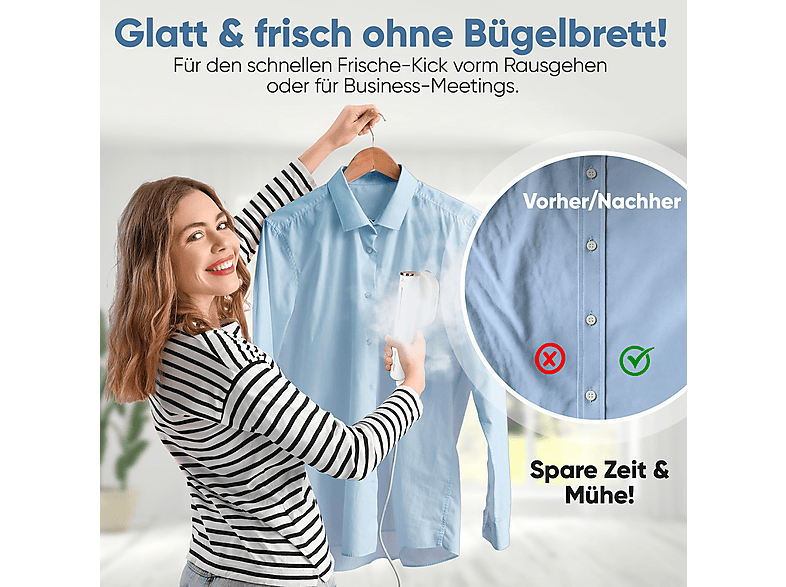 Profi Care PC-DG 3124 Dampfglätter (1300 Watt, 80 ml Wassertank, Rose) — Foto 4 von 5