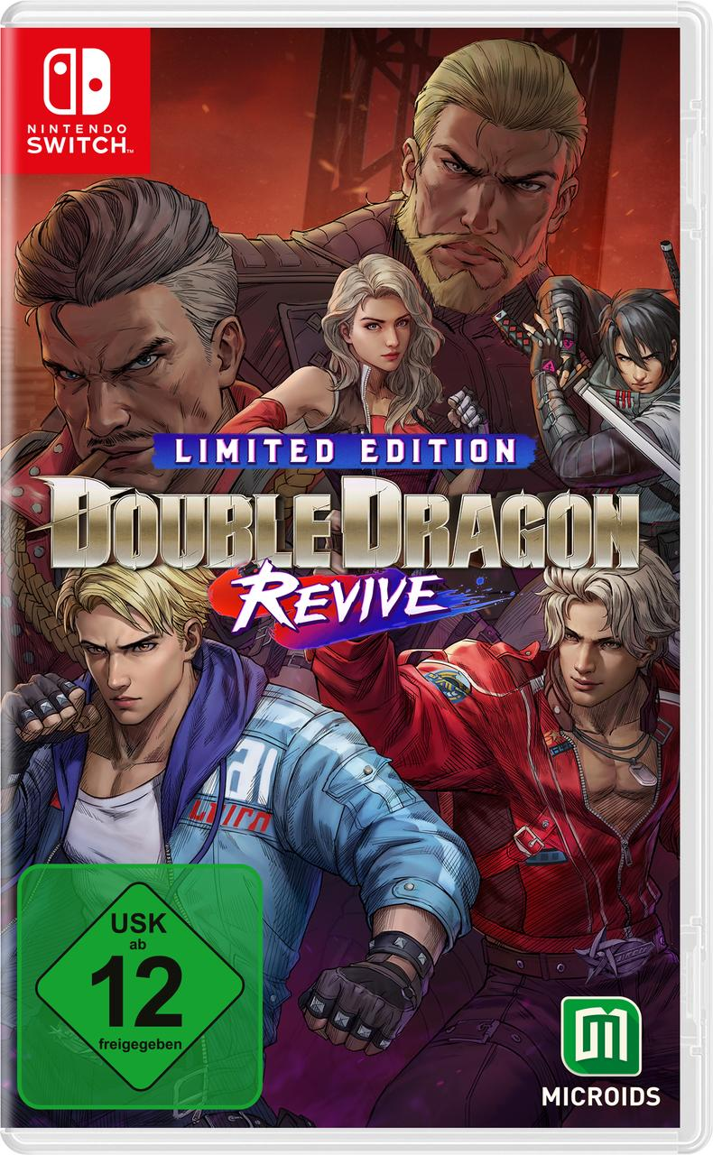 Cover für Double Dragon Revive auf Nintendo Switch. Es zeigt mehrere Charaktere und den Titel des Spiels mit einem Limited Edition-Label.