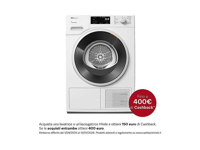 Miele TWD 640 WP asciugatrice, 64,3 cm, Classe C
