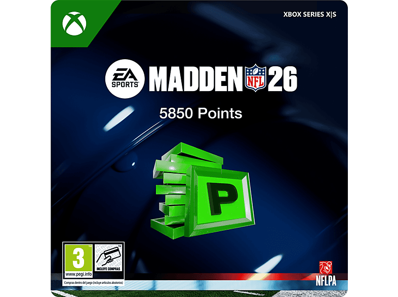 Xbox Series X S Madden NFL 26: 5850 MUT Points (Código de descarga) (*Juego base se vende por separado)