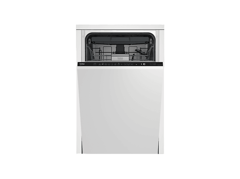 Lavavajillas integrable - Beko BDIS38040A 7641103935, Motor ProSmart, Auto Dose, Aqua Intense, 8 Programas, 45 cm, Blanco