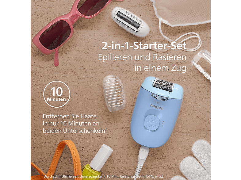 Thumbnail - PHILIPS BRE247/00 Series 4000 Epilierer, Blau