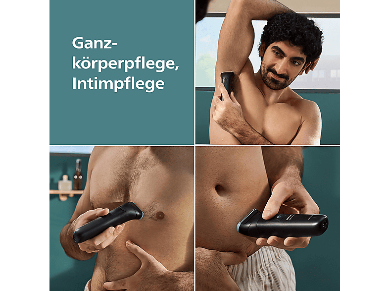Philips BG5470/15 5000er Serie Bodygroomer, Hochglanzschwarz, Akkubetrieb — Foto 2 von 5