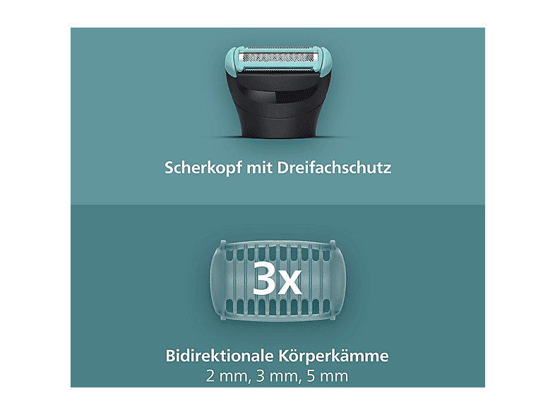 Philips BG5470/15 5000er Serie Bodygroomer, Hochglanzschwarz, Akkubetrieb — Foto 3 von 5