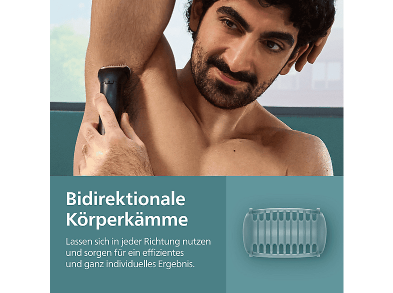 Philips BG5470/15 5000er Serie Bodygroomer, Hochglanzschwarz, Akkubetrieb — Foto 4 von 5