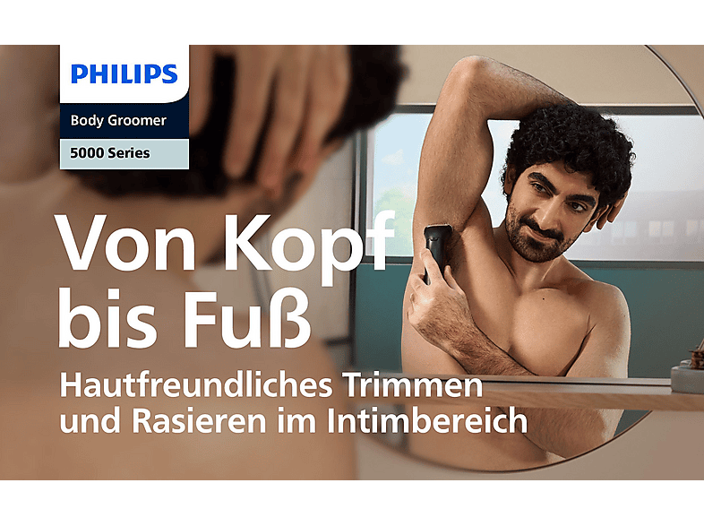 Philips BG5470/15 5000er Serie Bodygroomer, Hochglanzschwarz, Akkubetrieb — Foto 5 von 5