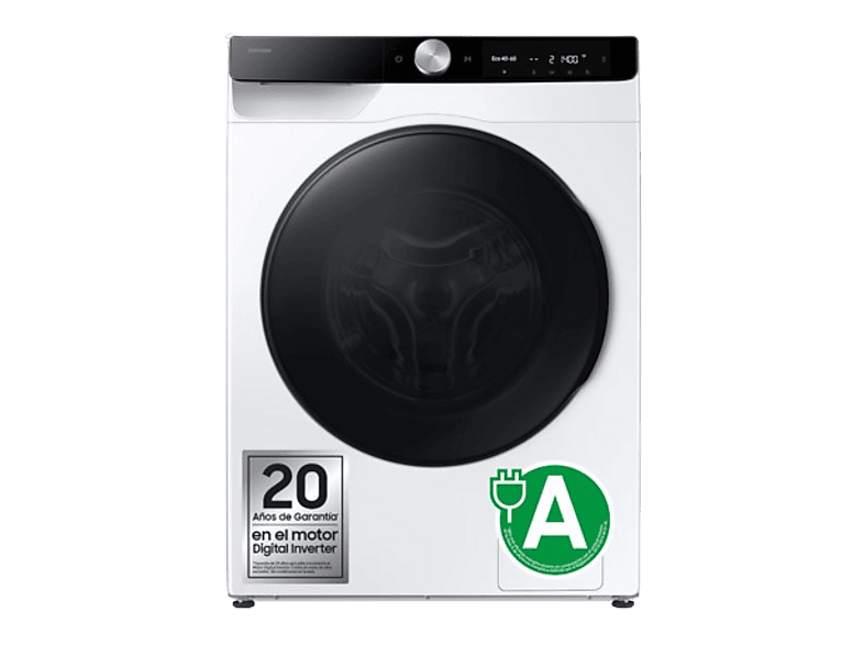 Lavadora secadora - Samsung WD90DG6G94BKU3, Capacidad de lavado 9 Kg, secado 5 kg, AI Control, Autodosificación, Blanco
