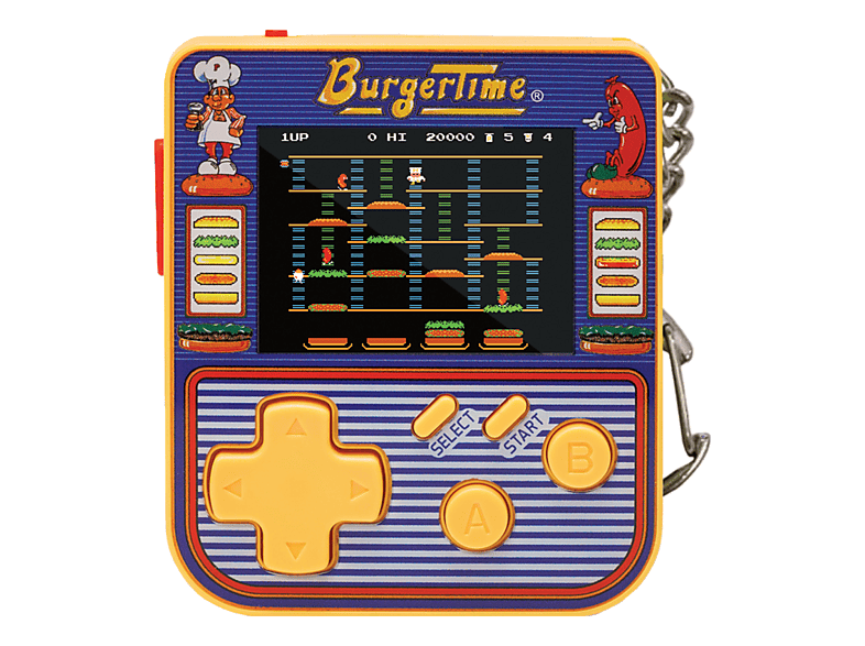 BLAZE ENTERTAINMENT HMT Super Micro - BurgerTime Keychain Gamer Mini-Retro-Spielekonsole