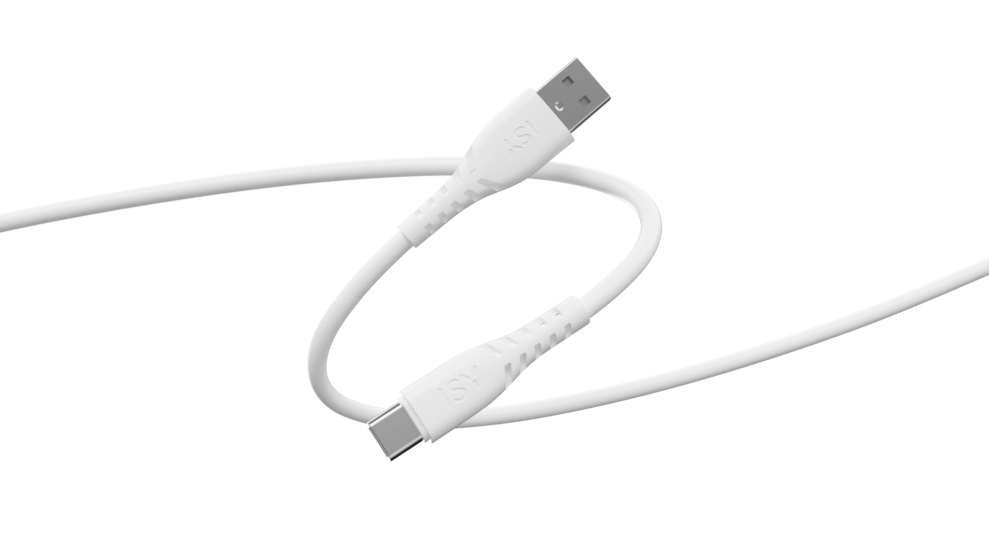 ISY USB-A - Type-C összekötő kábel, USB 2.0, 1,5 méter, fehér (IUC-1102)