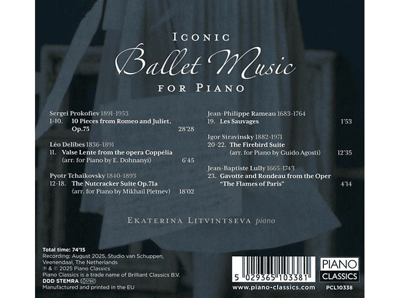 Thumbnail - Ekaterina Litvintseva - Iconic Ballet Music for Piano (CD)