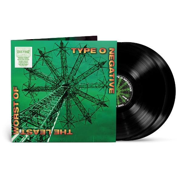 A Type O Negative album borítója. Zöld borító szerkezettel. Fekete bakelit lemez jobbra.