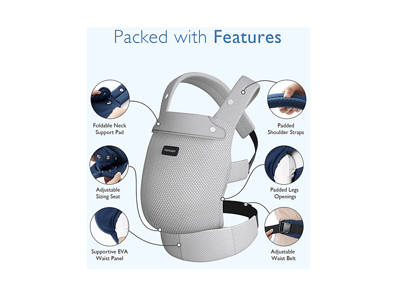Baby Carrier Air Mesh Grey