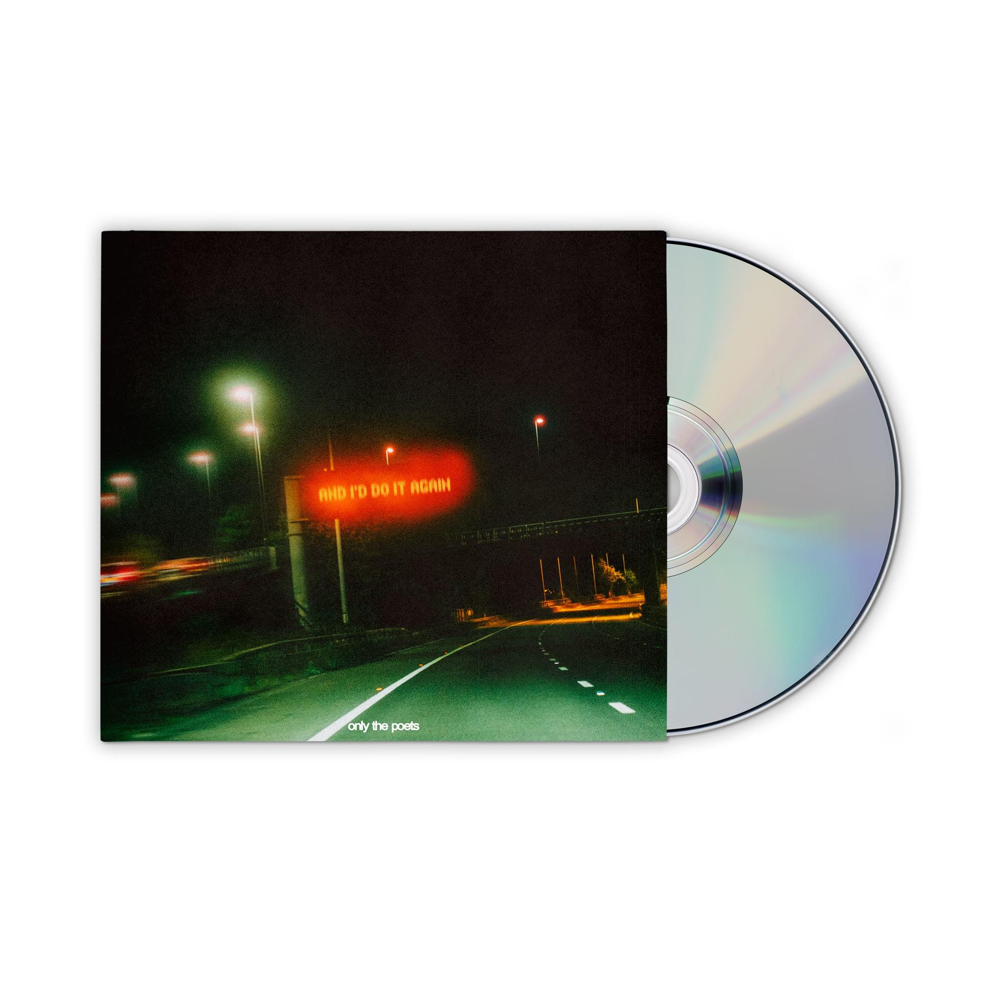 CD-Hülle mit nächtlicher Autobahn und Leuchtreklame.