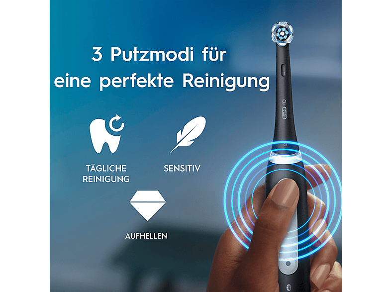 Thumbnail - ORAL-B IO SERIES 3, Geschenkedition, Reise-Etui Elektrische Zahnbürste Schwarz, Reinigungstechnologie: Mikrovibrationen