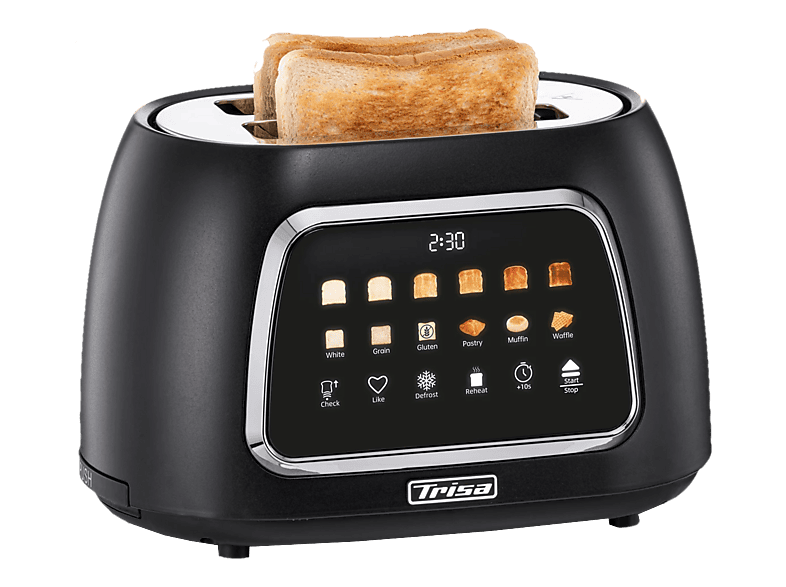 TRISA Toast IT Toaster Schwarz (800 W, Schlitze: 2)