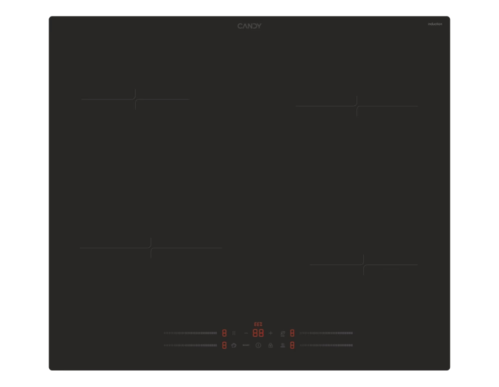 CANDY CI642MCBB Beépíthető indukciós főzőlap, fekete, 4 főzőzóna, Multislider