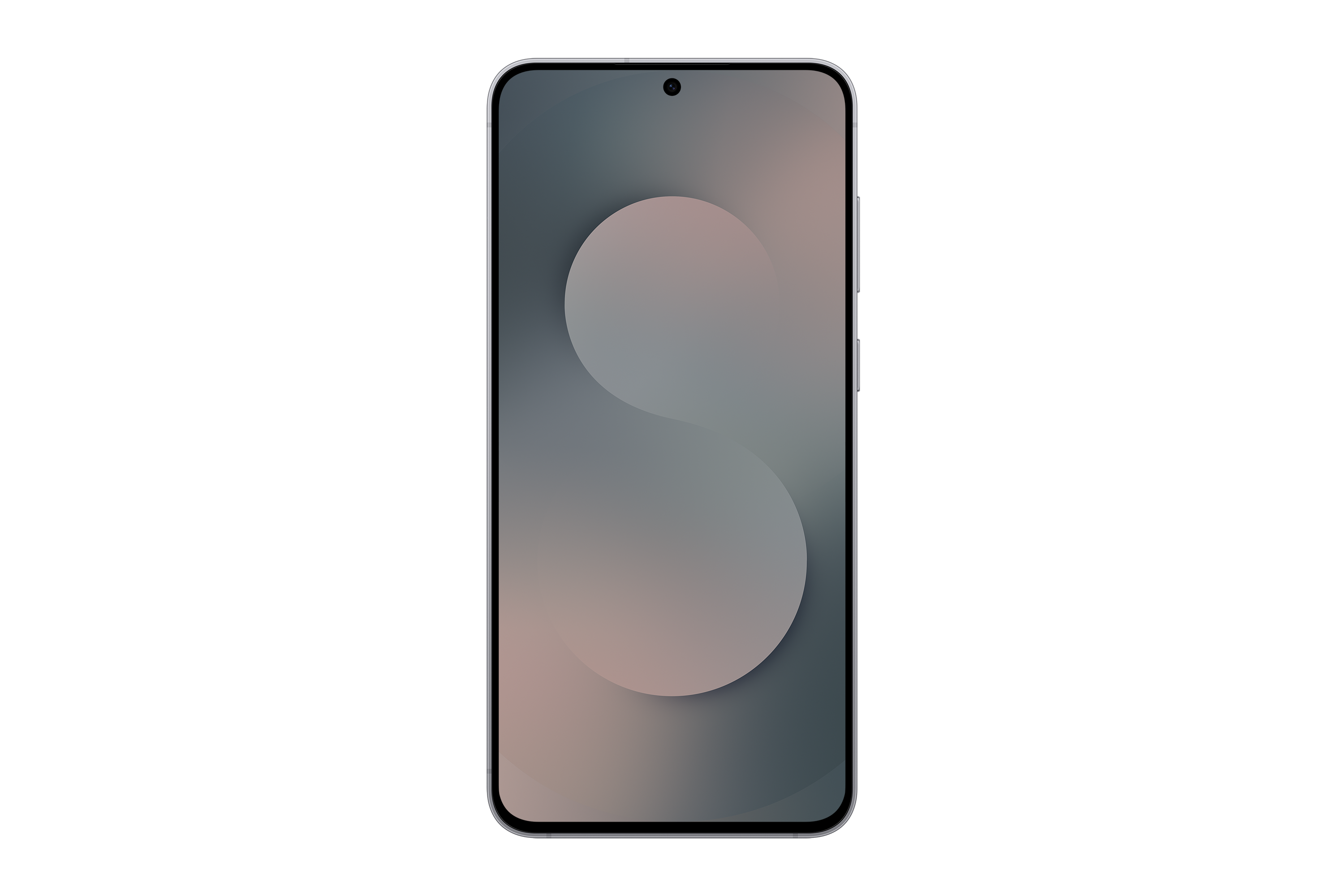 Ein Smartphone mit Farbverlaufsanzeige und Kreismuster vor schwarzem Hintergrund.
