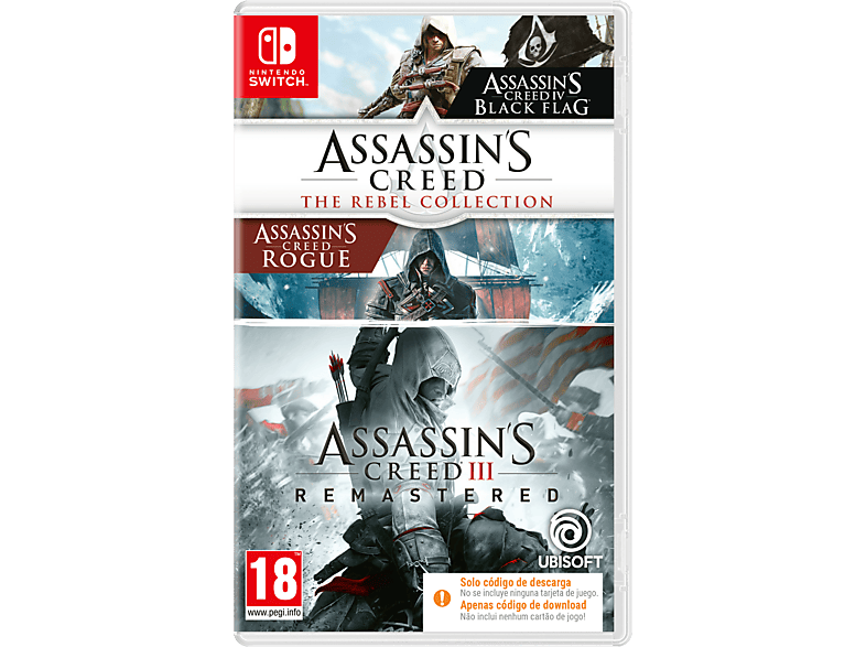 Nintendo Switch Assassin's Creed: Rebel Collection (AC IV: Black Flag + AC Rogue III Remastered Liberation) (Código en la caja)