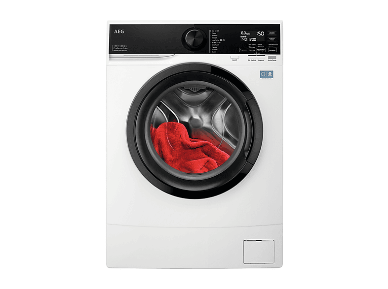 AEG L6Se26A Lavatrice, Caricamento frontale, 6 kg, 11 programmi, Profondità 37,2 cm, Bianco, livello rumorosità centrifuga 72 dB(A), Classe A